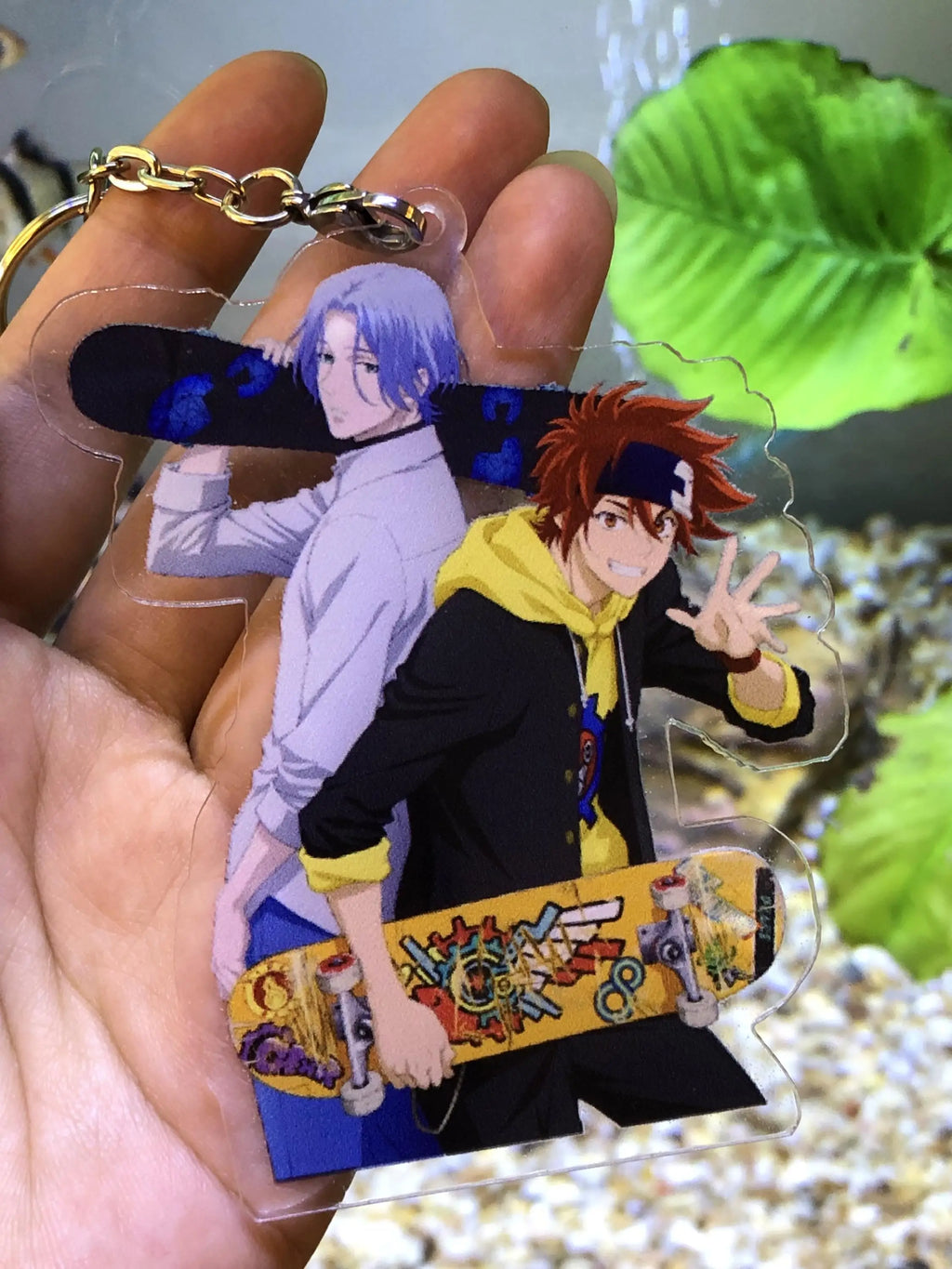 SK8 The Infinity Miya Reki Langa Finger Skateboard SK Acylic Keychain Keyring