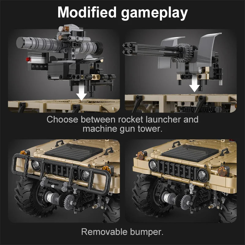 Cada 3935Pcs technical Armored SUV  Car Buggy Trucks Pickup Bricks City Off-road Remote Control Car Building Blocks Toy Gifts