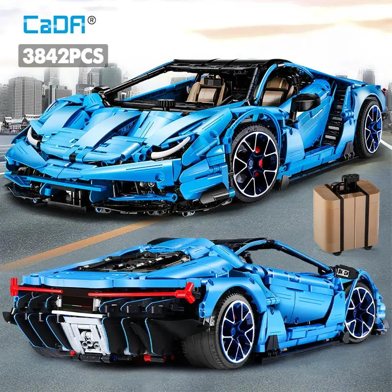 Cada 3842PCS Mad Cow Extreme Sports Vehicle Building Blocks City Racing Car Bricks Collect Gift Toys for Kids