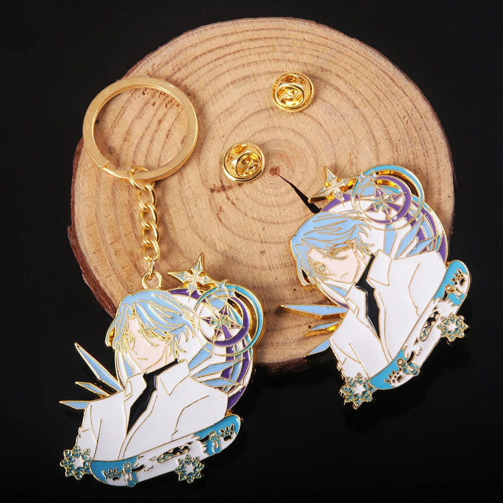 Anime SK∞ SK8 The Infinity Keychain Langa Hasegawa Pendant Key Chain for Women Men Car Keyring Jewelry