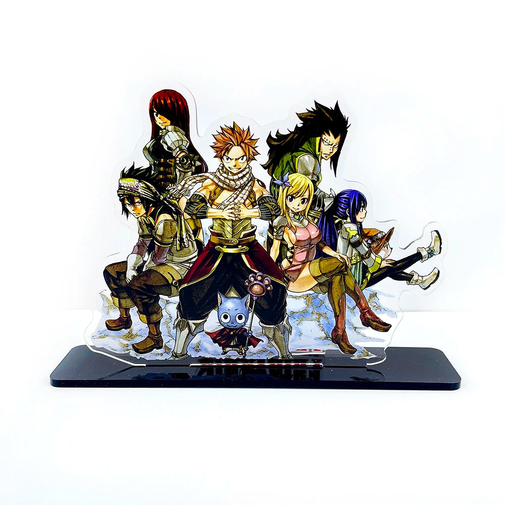 Fairy Tail union group Natsu Lucy Erza Gray Wendy Laxus Happy HM acrylic stand figure model plate holder topper anime