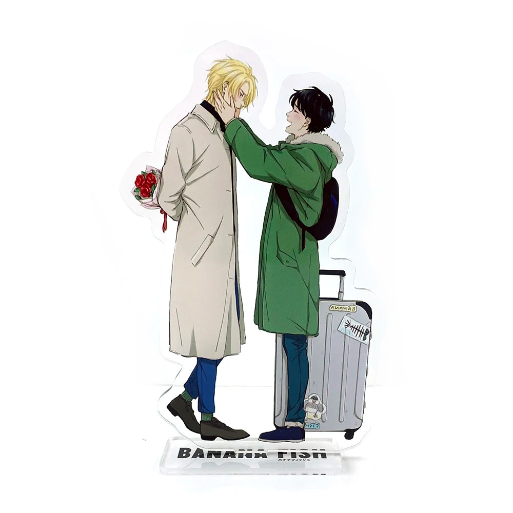 BANANA FISH Ash Okumura Eiji couple GM acrylic stand figure model plate holder cake topper anime