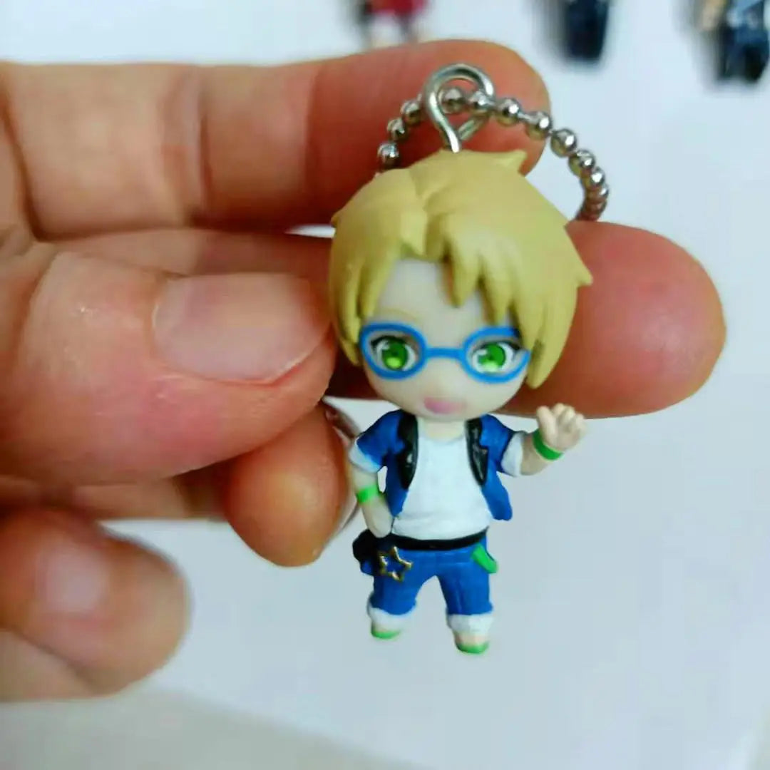 Ensemble Stars Mini Pendant Toys Tsukinaga Leo Hidaka Hokuto Narukami Arashi Mini Figure Kawaii 4cm Key Ring Bag Decor Gift Toys