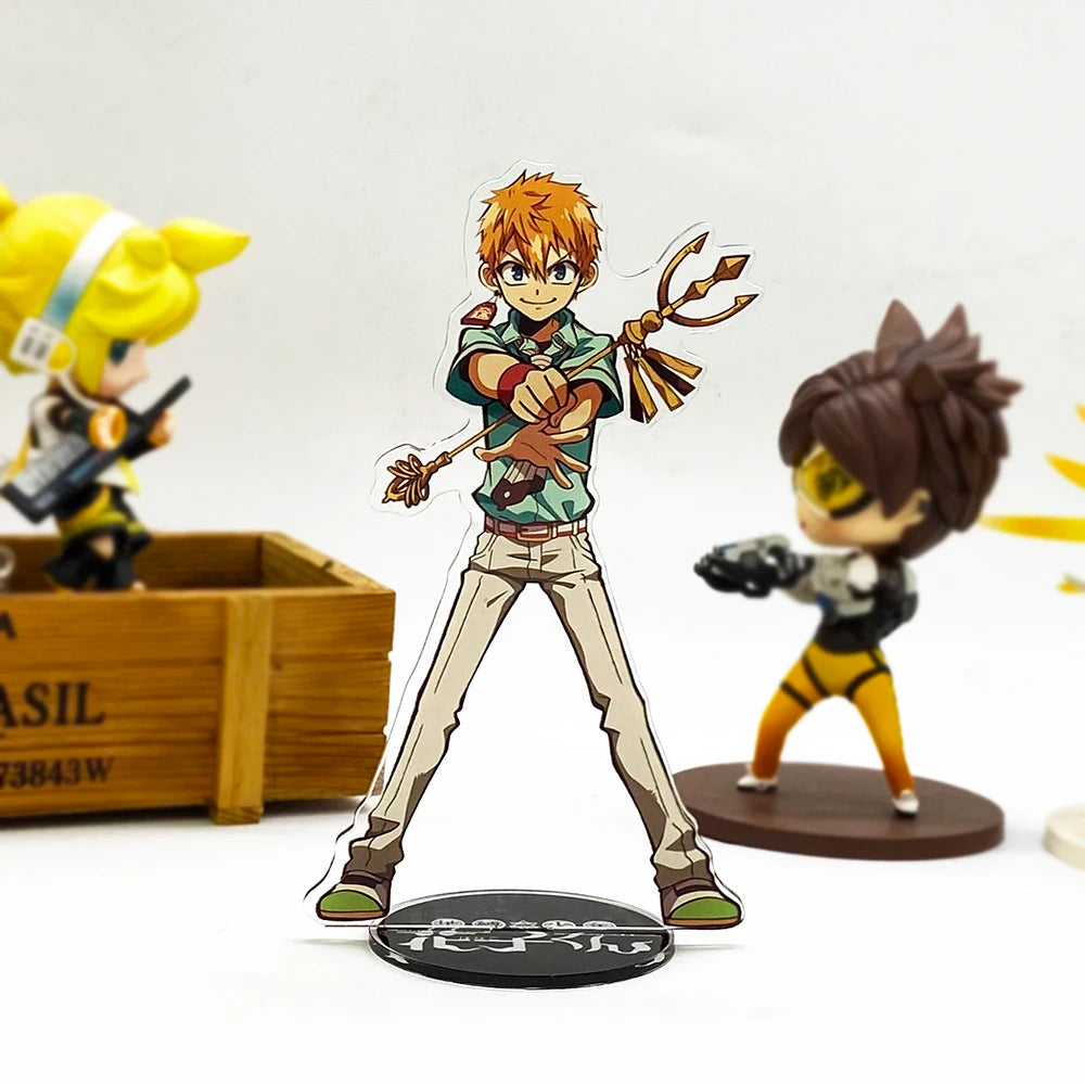 Toilet Jibaku Shounen Hanako-kun Nene Minamoto Kou Teru acrylic stand figure model plate holder cake topper game Japanese
