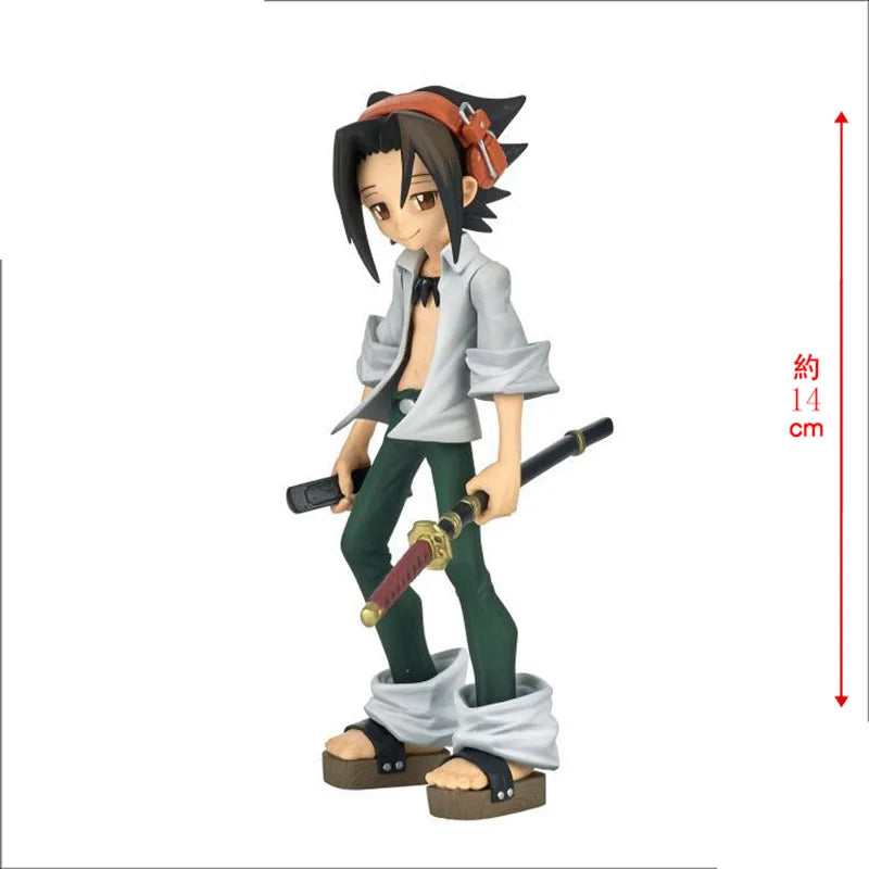 In Stock Original Banpresto Shaman King Yoh Asakura 14cm /5.5inch PVC Figure Statue Anime Collection Model Toys Gift