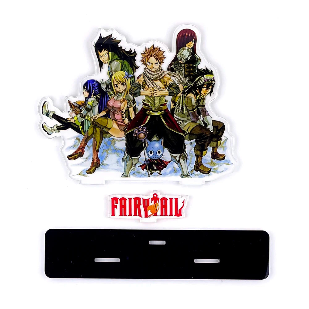 Fairy Tail union group Natsu Lucy Erza Gray Wendy Laxus Happy HM acrylic stand figure model plate holder topper anime