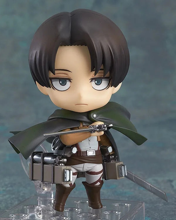 NEW hot 10cm Q version Attack on Titan Levi Rivaille Rival Ackerman Eren Jager 390 action figure toys collection christmas toy