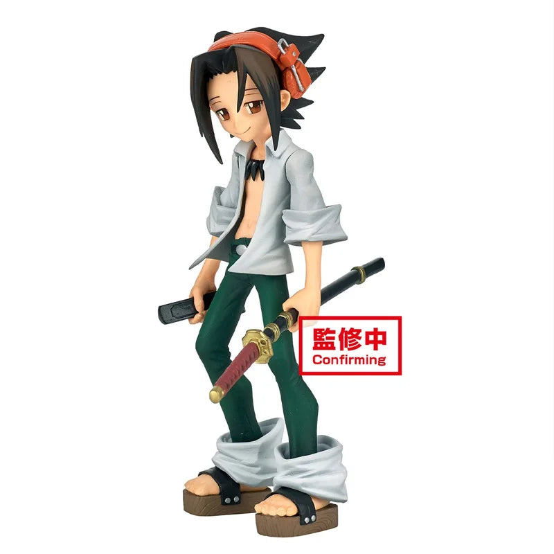 In Stock Original Banpresto Shaman King Yoh Asakura 14cm /5.5inch PVC Figure Statue Anime Collection Model Toys Gift