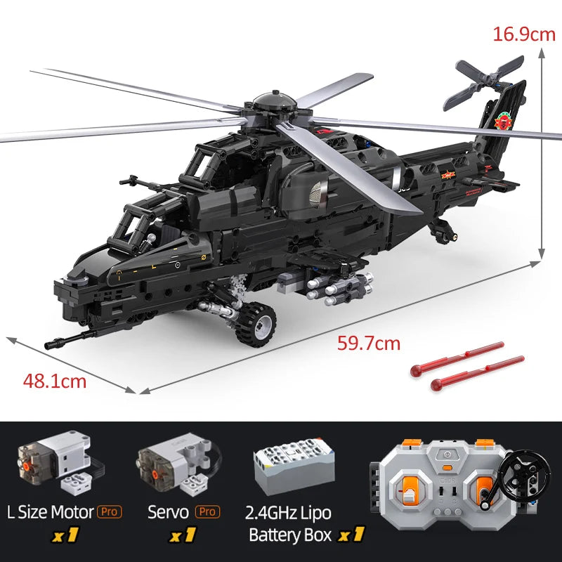Cada 989pcs City Police Weapon RC Helicopter Aircraft Airplane Bricks Military Fighter -10 Building Blocks Toys Gifts