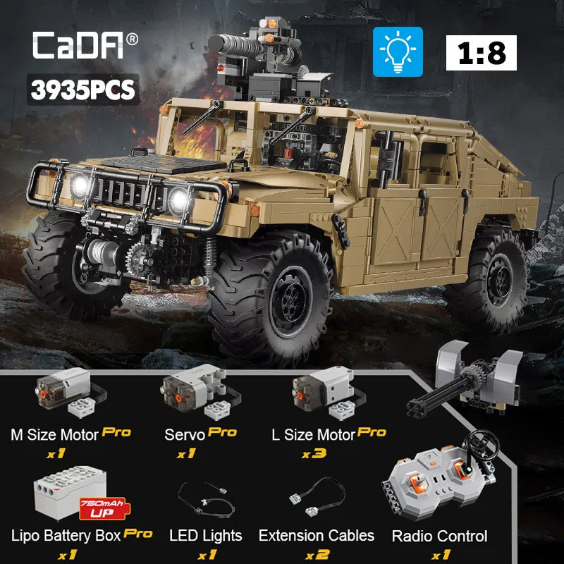 Cada 3935Pcs technical Armored SUV  Car Buggy Trucks Pickup Bricks City Off-road Remote Control Car Building Blocks Toy Gifts