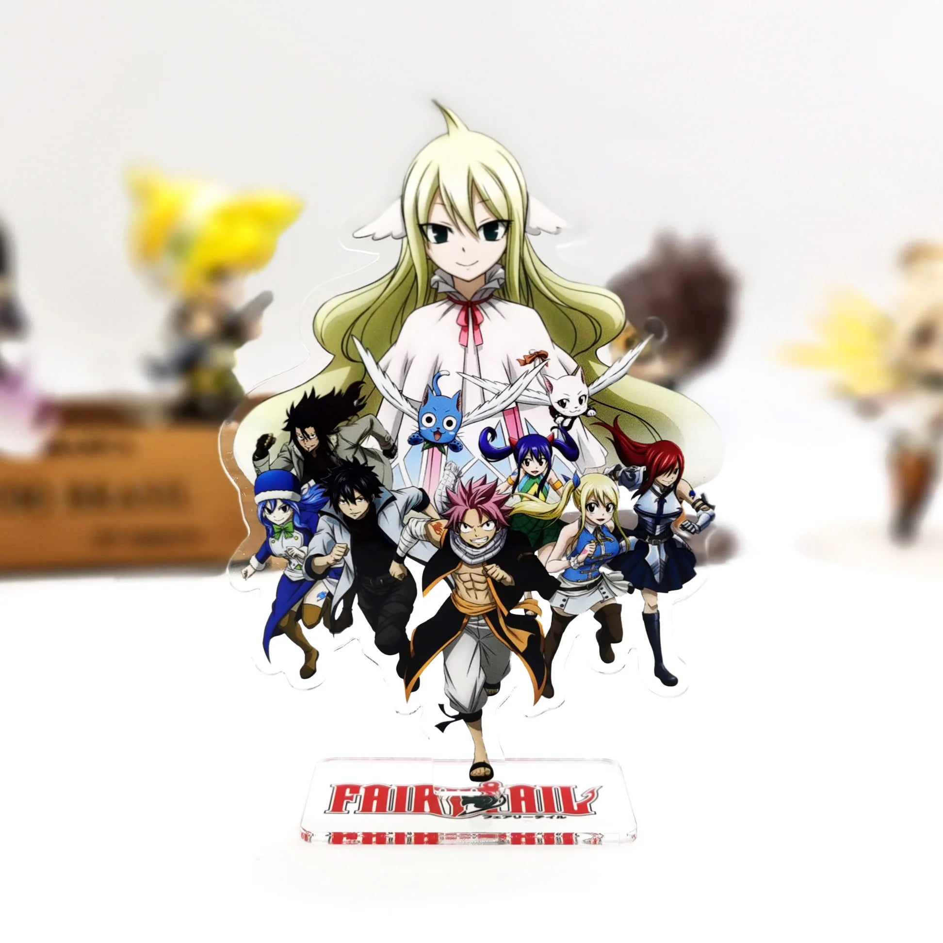 Fairy Tail Natsu Erza Gray Lucy Wendy Charles GM acrylic stand figure model plate holder cake topper anime desk decoration