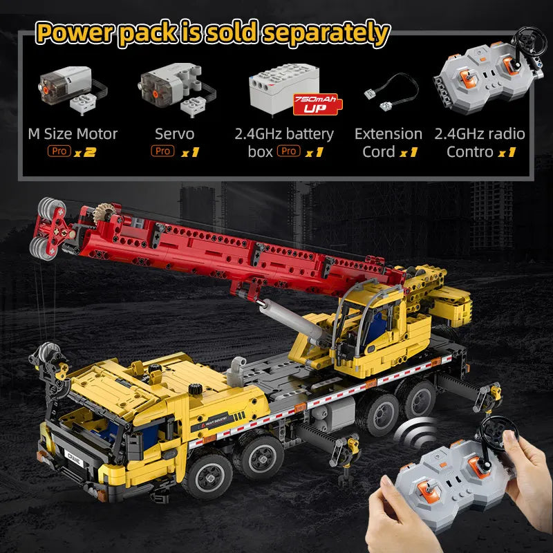 Cada City Remote Control Engineering Vehicle Truck Crane Building Blocks MOC RC Car Bricks DIY Toys For Children Gifts