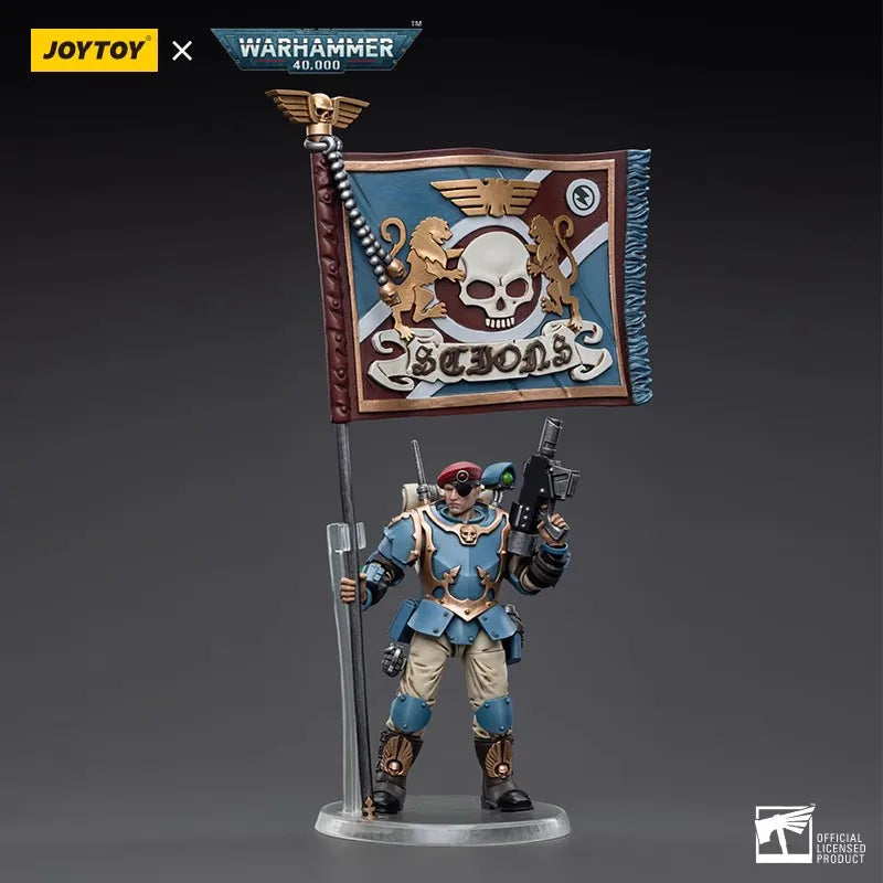 JOYTOY Warhammer 40k 1/18 Action Figures Anime 10.7cm  Astra Militarum Tempestus Scions Command Squad Collection Model Toys