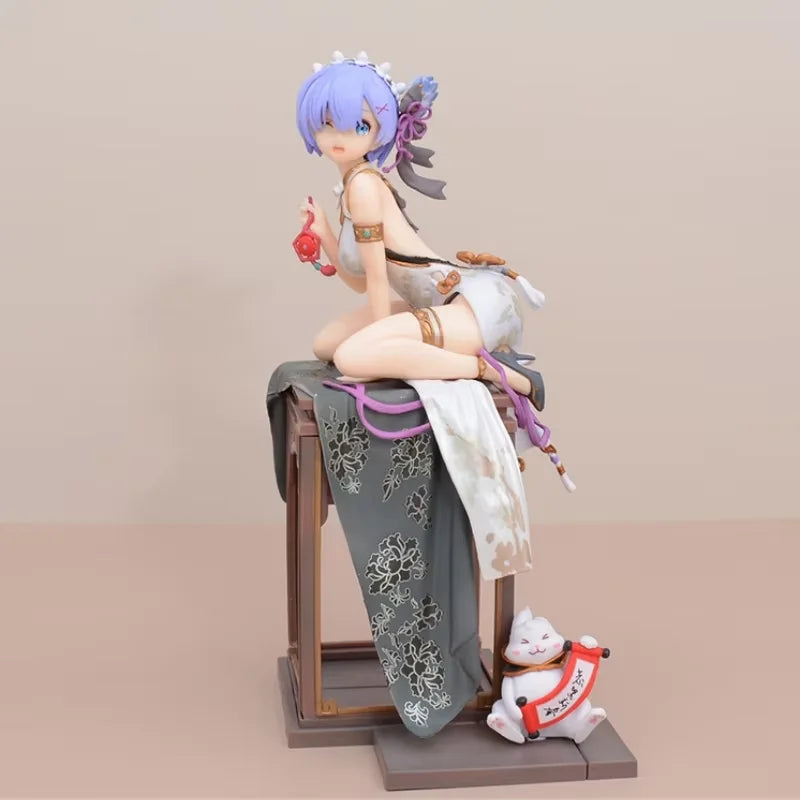 Re:life In A Different World From Zero Rem Emilia Chinoiserie Clothing Figure Model Collection Desktop Decoration For Xmas Gifts