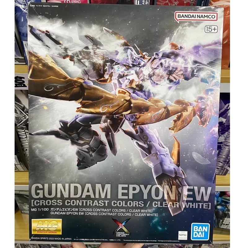 Fast Shipping Bandai Anime MG GUNDAM EPYON EW [CROSS CONTRAST COLORS/CLEAR WHITE] Original Model Toy Action Figure Children Gift