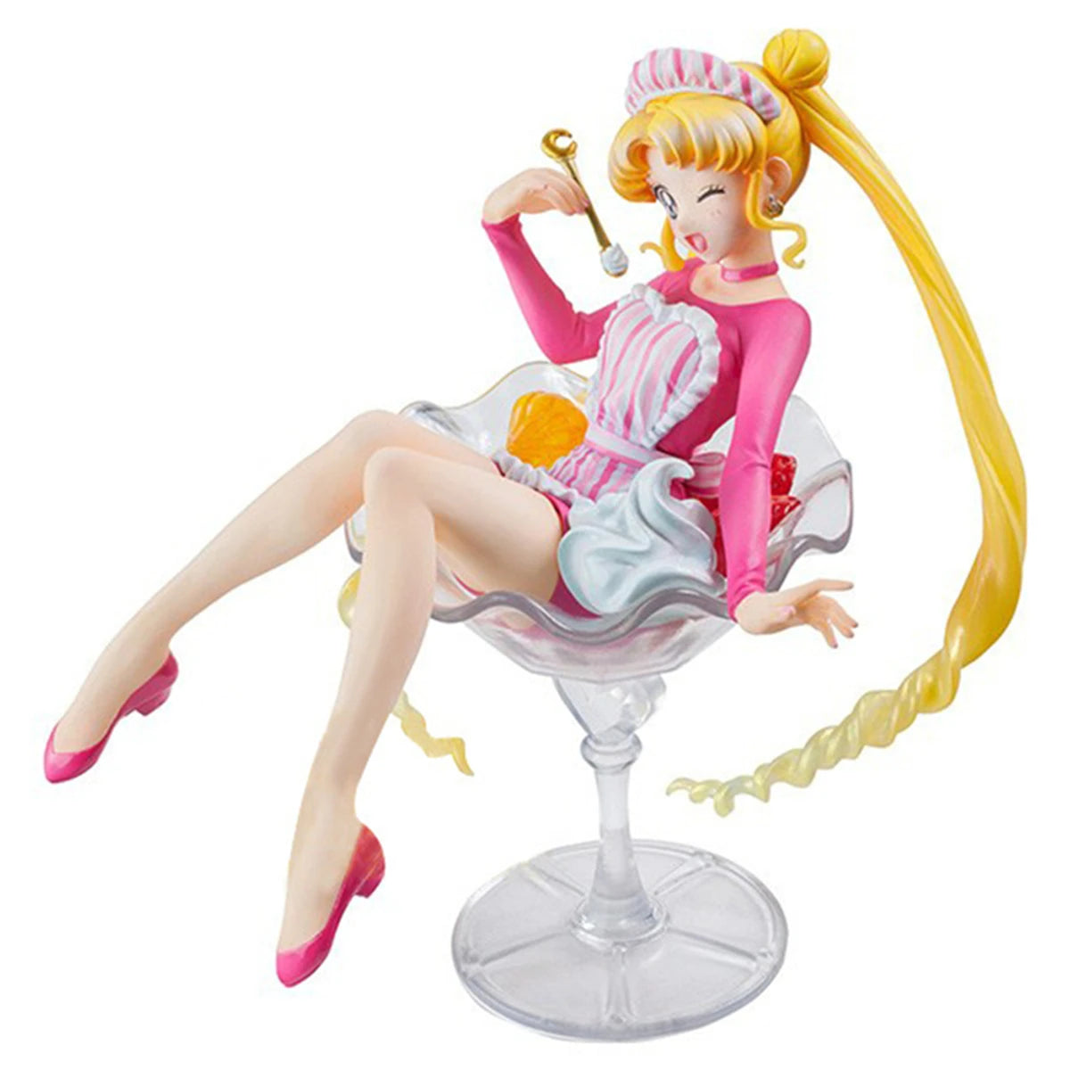 Kawaii Anime Sweeties Sailor Moon Tsukino Usagi Fruit Ice Cream Ver. PVC Action Figure Statue Collectible Model Kids Toys Doll