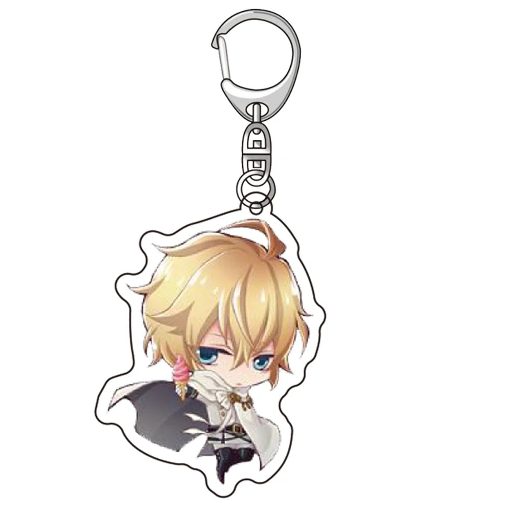 6CM Anime Seraph of the End Acrylic Keychain Model Cosplay Charm Characters Ornament Accessories Goods Collection Gifts