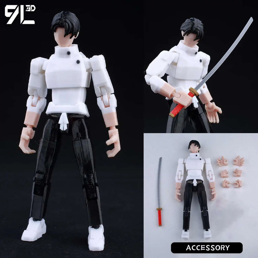 9L 3D Articulated Action Figure - Kaneki Ken From Tokyo Ghoul Lucky Dummy 13 Collectible One-Eyed Ghoul Ver Desktop Display Toys