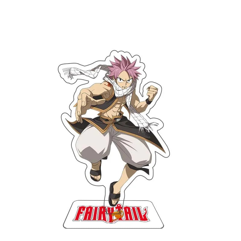 15cm FAIRY TAIL 100 YEARS QUEST Etherious Figure Acrylic Stand Lucy Heartfilia Statue Erza Scarlet Desk Ornament Toys Collection