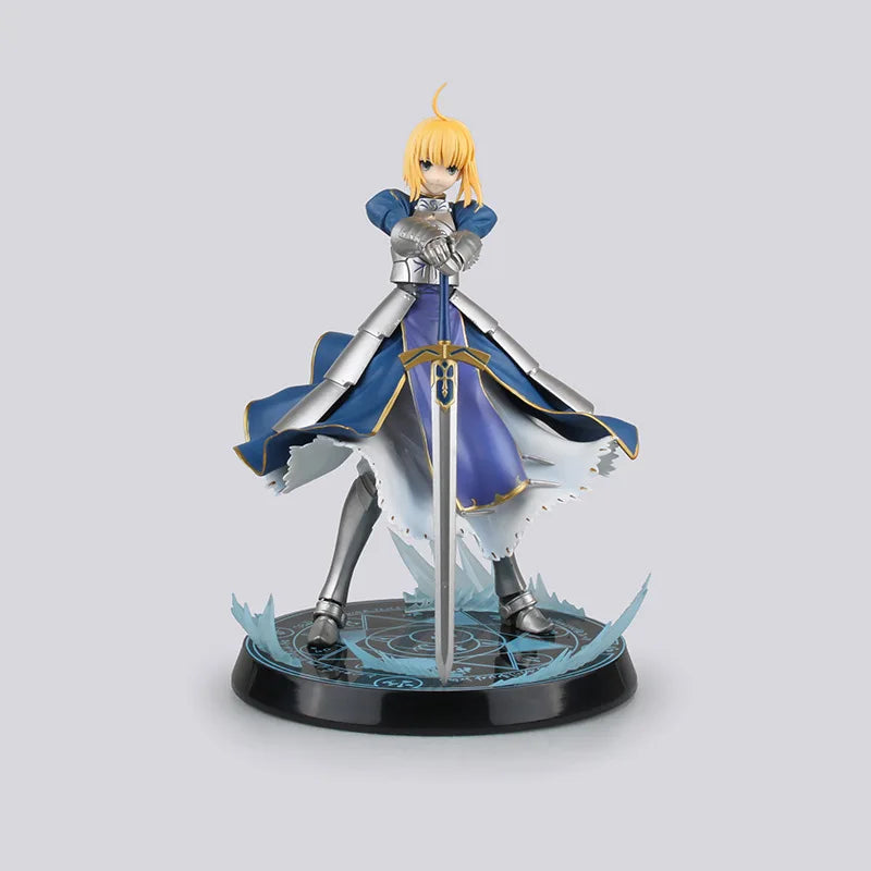 Anime Figure Fate/stay night Sober Knight Holding Sword Standing Position Cloak Model PVC Collection Gift Toy Sculpture 23CM