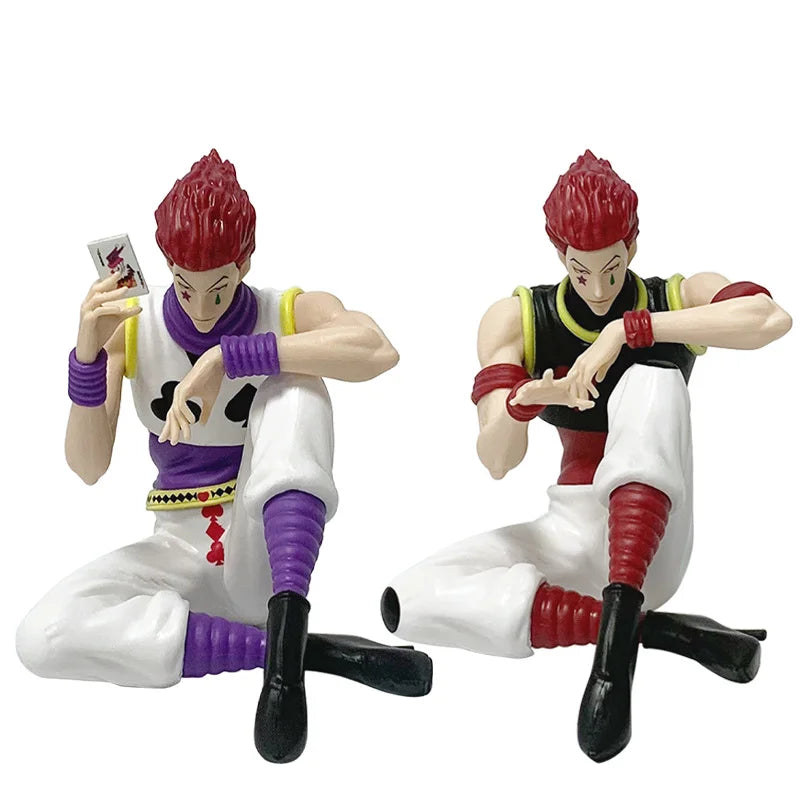Anime figurine collection model figure: For Hunter X Hunter 11cm articulated sitting pose Hisoka two color, birthday gift