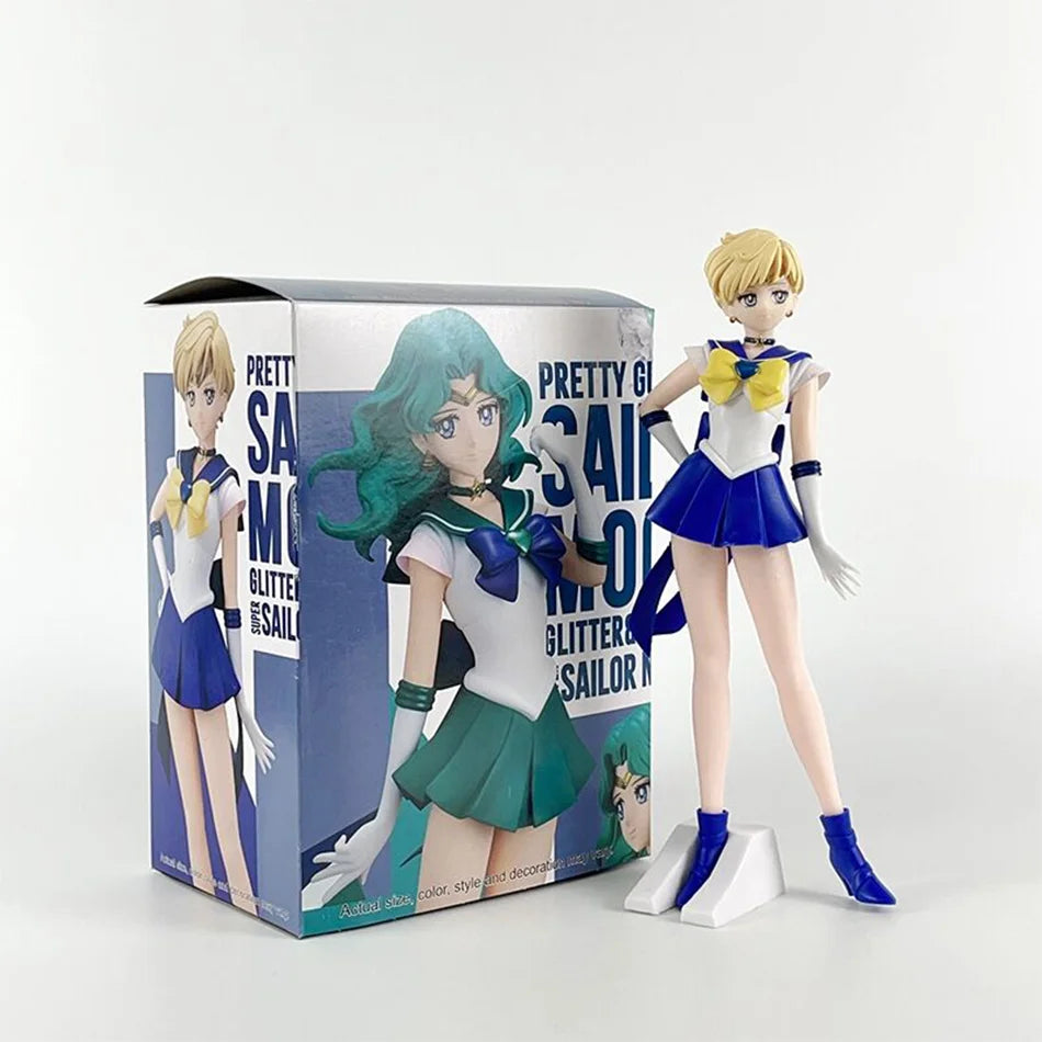 23cm Anime Sailor Moon Meiou Setsuna Figure GLITTER&GLAMOURS Kaiou Michiru Tenoh Haruka Tomoe Hotaru Action Figurine Toy Gift