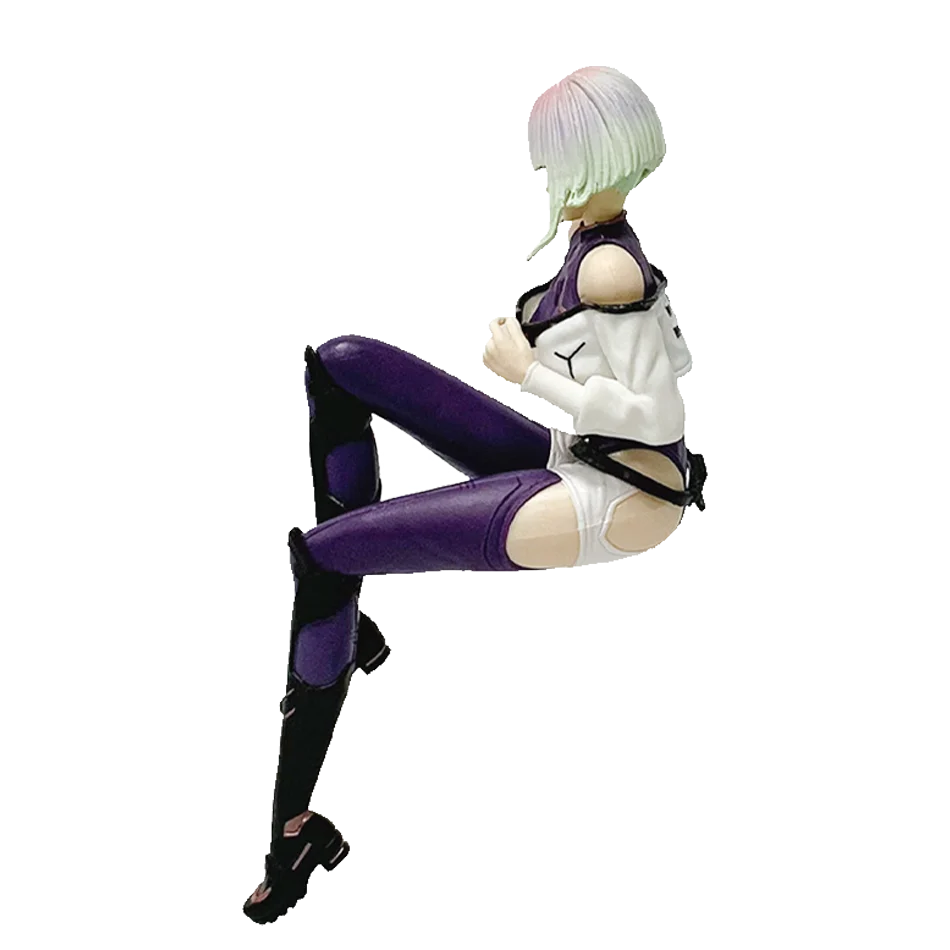 Anime Game Figure 17CM Seated Position Lucy Rebecca Model Toy Birthday Gift Collection Aciton Figure Desk Decoration Gift