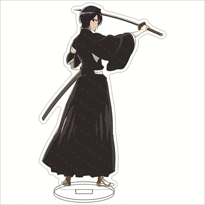 Anime BLEACH Acrylic Stand Manga Figures Kurosaki Ichigo Miniatures Figurines Garage Kits Model Toys GK Ornaments Decoration