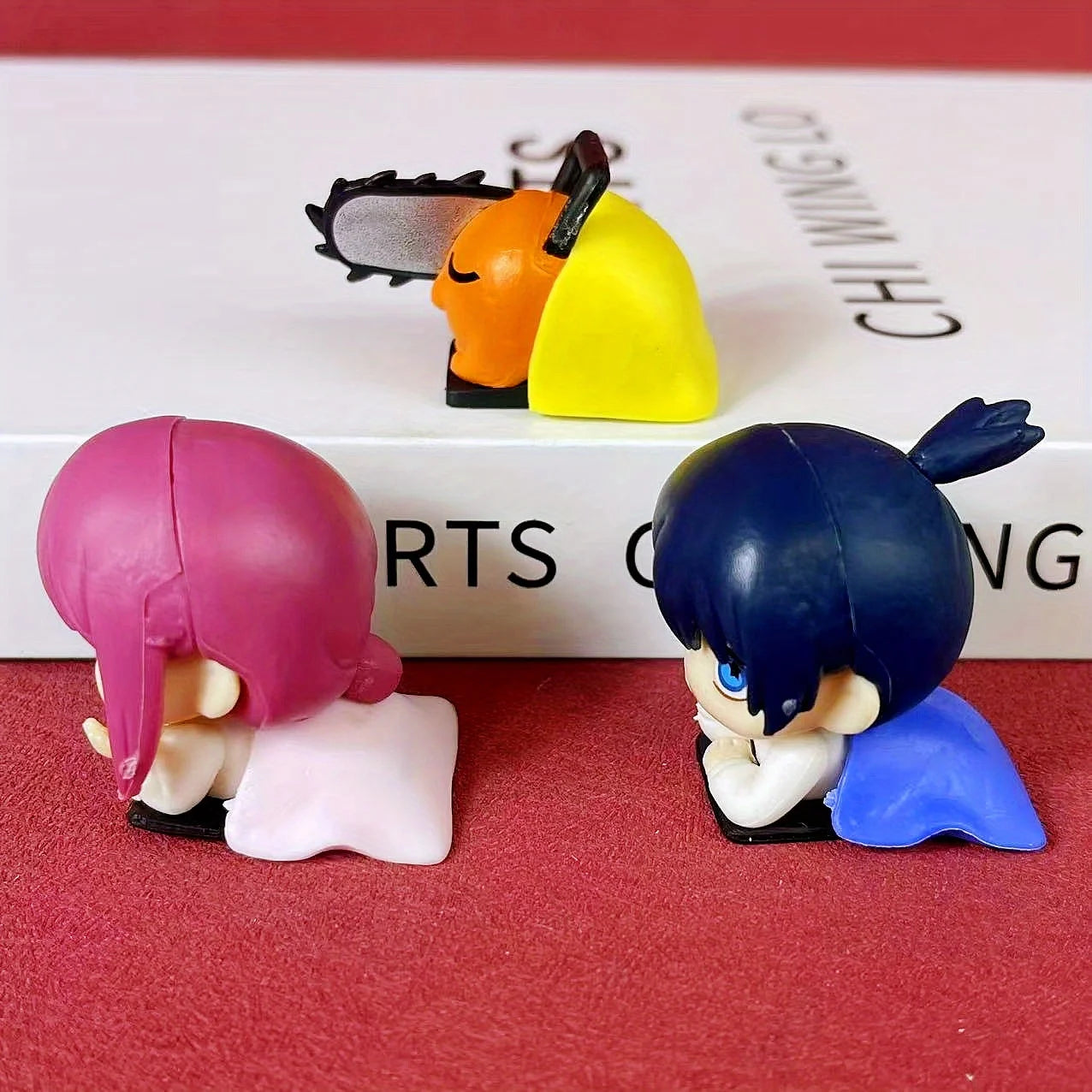 Mini Chainsaw Man Figurines Makima Pochita Aki Miniatures Cute Anime Figure Japanese Cartoon Ornaments Delicate Gift Home Decor