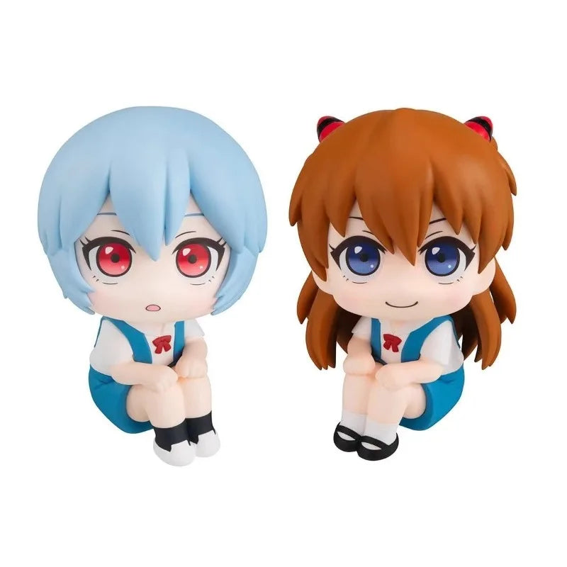 9cm Evangelion Rei Anime Figure Ayanami Rei Asuka Action Figure Q Version Cute Toys Model Collectible Car Desktop Ornament Gift