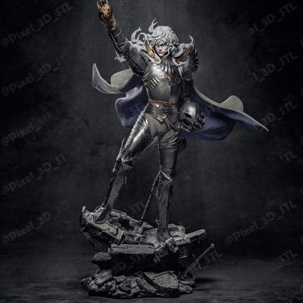 9cm/15cm/19cm/25cm Grieffith Berserk 3D Printed White Figurines DIY Painting Miniatures Figurines Collection Models