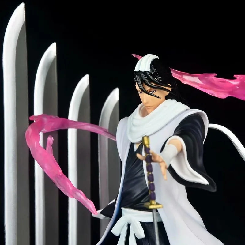 32.5cm Bleach Kuchiki Byakuya Standing Position Anime Figure Model Statue Boys Collection Desktop Decoration Ornament Toy Gift