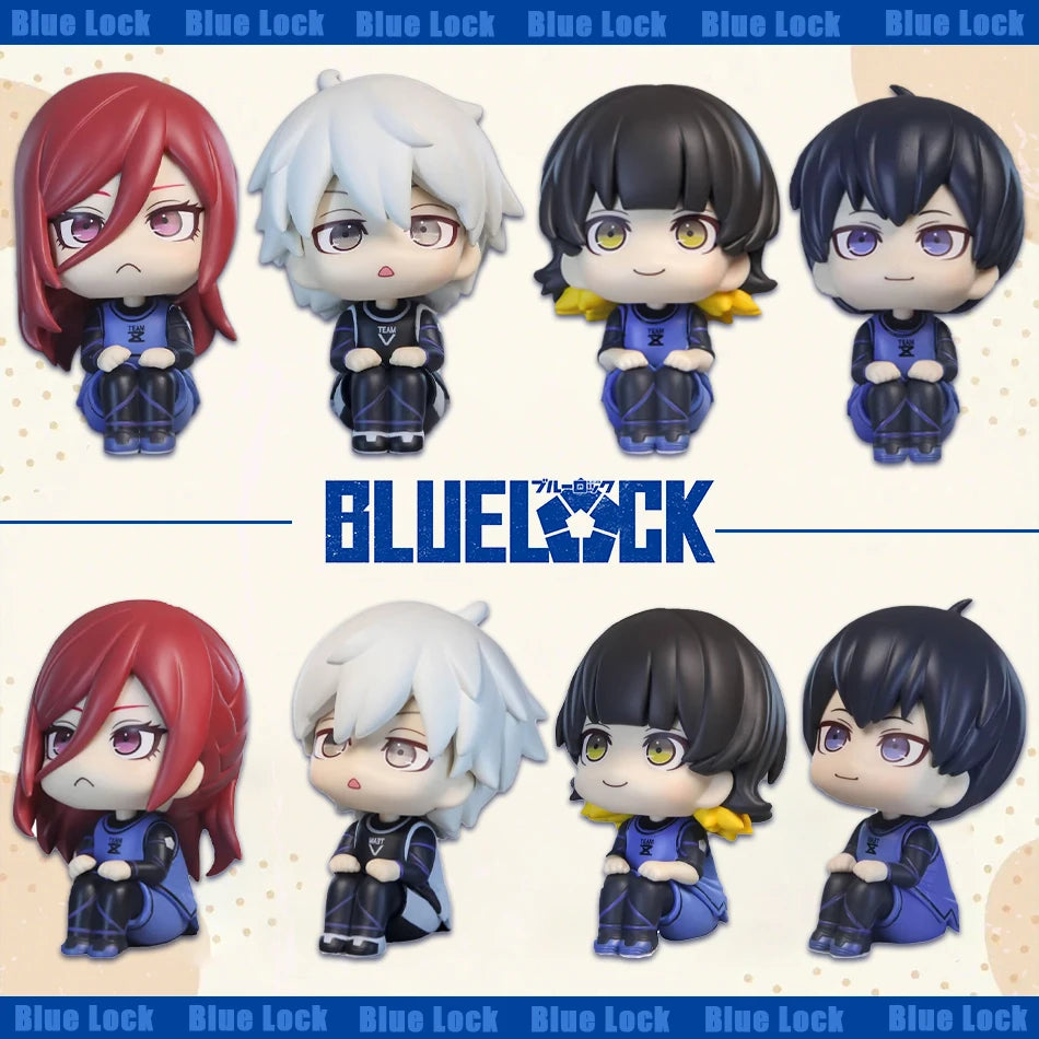 BLUE LOCK Action Figures Isagi Yoichi Bachira Meguru Anime Figure Q Version Figurine Collectible Model Children Toys Doll Gifts