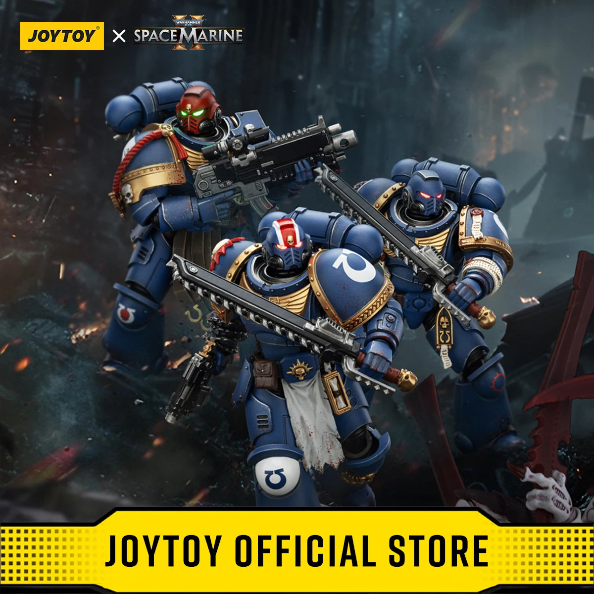 JOYTOY Warhammer 40k 1/18 Action Figures 12.8cm Ultramarines Lieutenant Titus-Collectors Edition