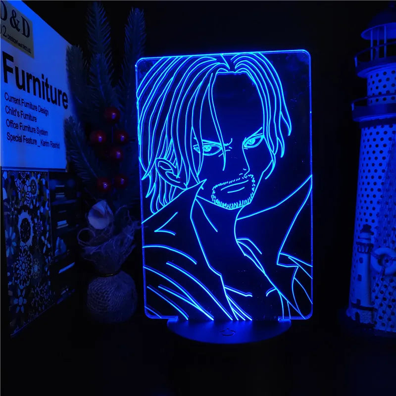 One Piece Zoro Luffy Nami Anime Night Lights Action Figure 3D LED Color Changing Toys Doll Usopp Sanji Chopper Hancock Xmas Gift