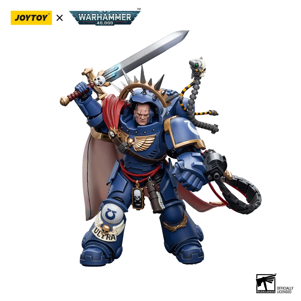 JOYTOY Warhammer 40k 1/18 Action Figures Ultramarines Captain in Gravis Armour