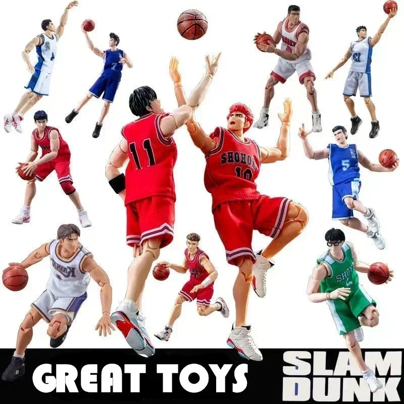 SLAM DUNK GREAT TOYS GT Dasin model Hanamichi Sakuragi Mitsui Hisashi Rukawa Kaede Miyagi Ryota Kogure Sawakita action figure