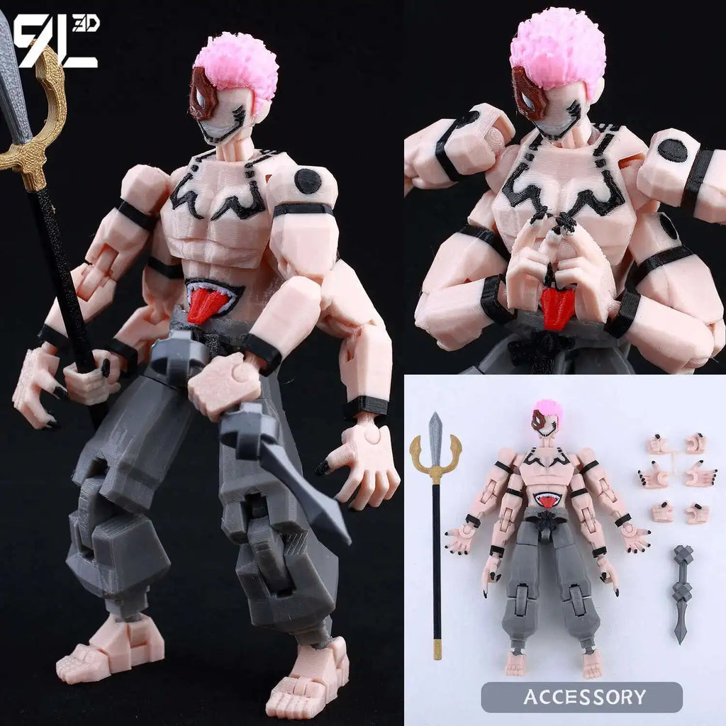9L 3D Articulated Action Figure - Kaneki Ken From Tokyo Ghoul Lucky Dummy 13 Collectible One-Eyed Ghoul Ver Desktop Display Toys