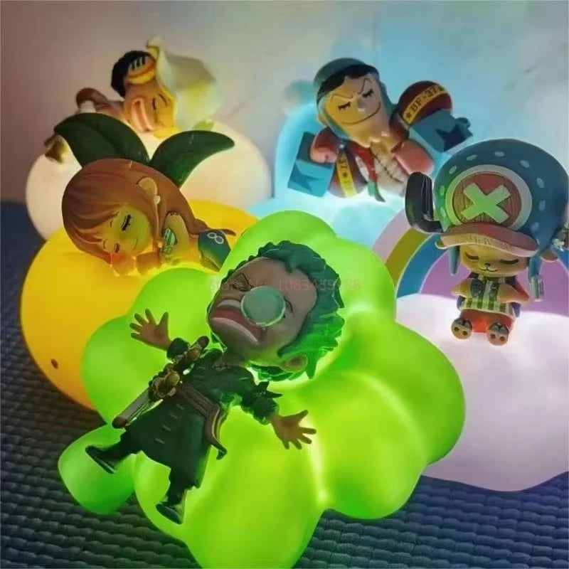 Hot Sale One Piece Anime Series Blind Box Night Light Toys Luffy Zoro Nami Sanji Chopper Figures Sweet Dream Led Boxes Ornaments
