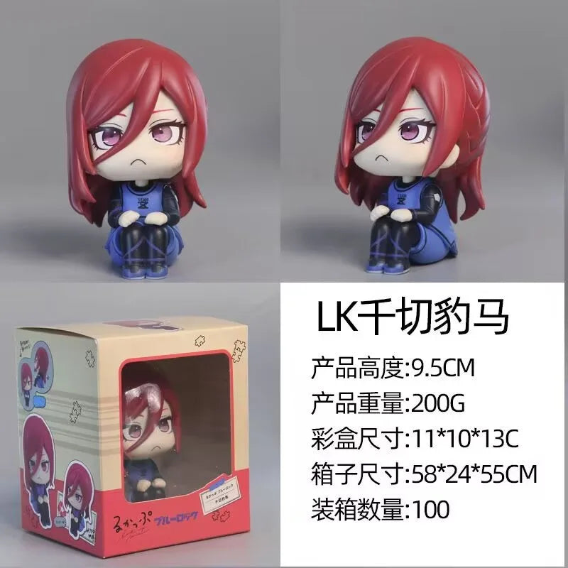 10cm BLUE LOCK Anime Figure Chigiri Hyoma Q Version Action Figure Statue Collection Ornaments Nagi Seish Model DOLL Gift Toys