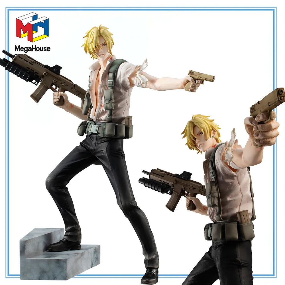 100% Original in Stock MegaHouse G.E.M.  Banana Fish Ash Lynx Anime Figure Action Figure Collection Series Model Decoration