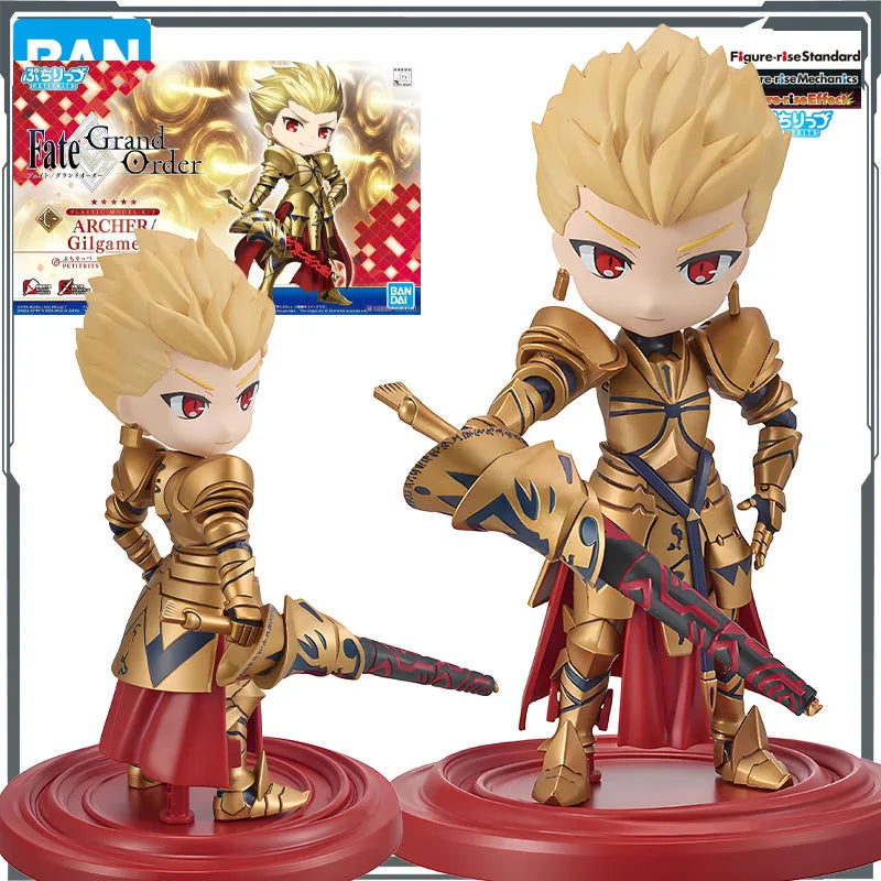 Bandai Original MODEL KIT PETITRITS Fate/Grand Order ARCHER Gilgamesh  Anime Figure Assembly Model Toys  Model Gifts for Boys