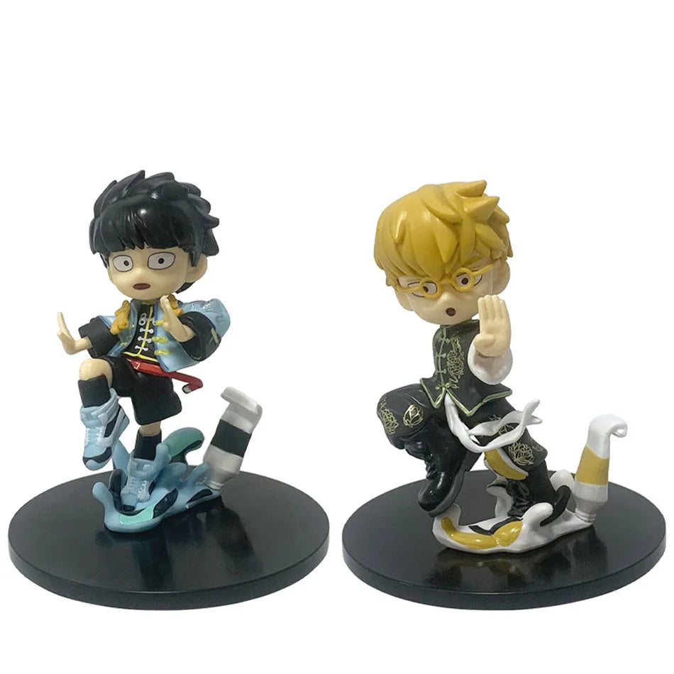 Mob Psycho 100 Anime Figures Gk Reigen Arataka Q Edition Kawaii Sitting Palm Series Model Doll Desktop Ornaments Collectible Toy