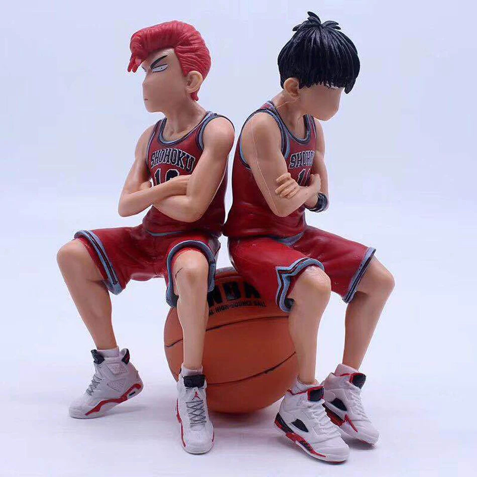 15cm Anime SLAM DUNK Sakuragi Hanamichi Figures Rukawa Kaede Model Toys Car Desktop Ornament Auto Interior Decoration Gifts