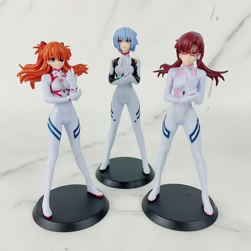13.5cm 5pcs Anime EVA Ayanami Rei Asuka Figure Ikari Shinji Evangelion Battle Suit Gashapon Figure PVC Collection Model Toy Gift