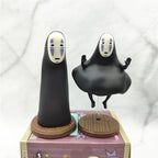 6PCS Spirited Away Anime Figure Q Version Kawaii No Face Man Action Figure Room Decorations PVC Adult Collection Model Doll Toys