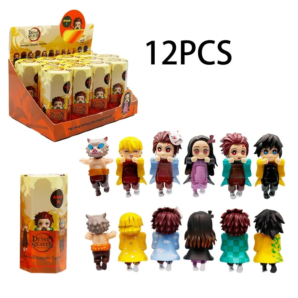 New 12-piece set Sunnys Angel Anime Demon Slayer Blind Box Handmade Anime Cartoon Doll Car Desktop Computer Screen Ornaments