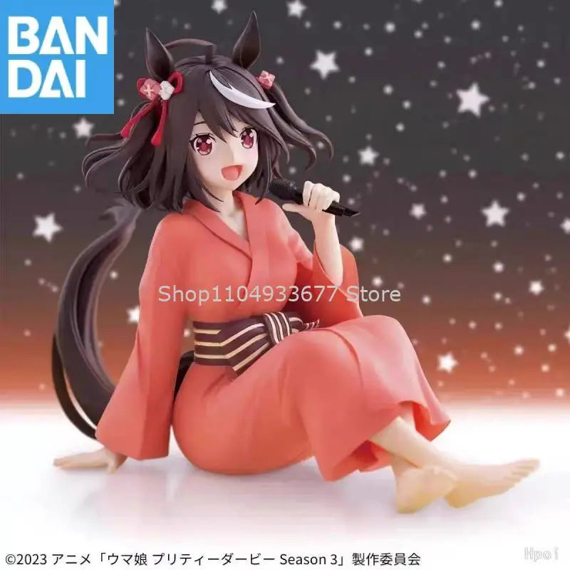 Original Bandai Umamusume: Pretty Derby Relax Time Movie Edition TV Anime Kitasan Black Figure Model Collector Figurine Toys