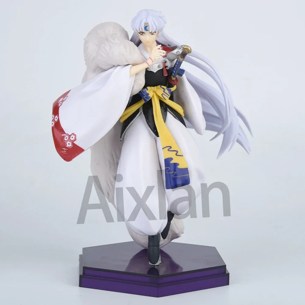 Aixlan 20cm Inuyasha Anime Figure Sesshoumaru PVC Action Figure Higurashi Kagome Figurine Collectible Model Toys Kid Gift