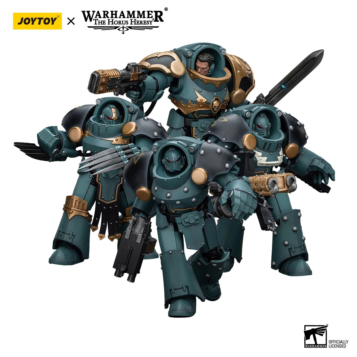 JOYTOY Warhammer 40k 1/18 Action Figures 14.2cm Sons of Horus Tartaros Terminator Squad Collection Model Toys